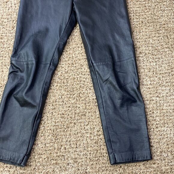 Vintage Fully Lined Black Leather Pants DANIEL D’HIVER LONDON • PARIS • ITALY - Picture 4 of 15
